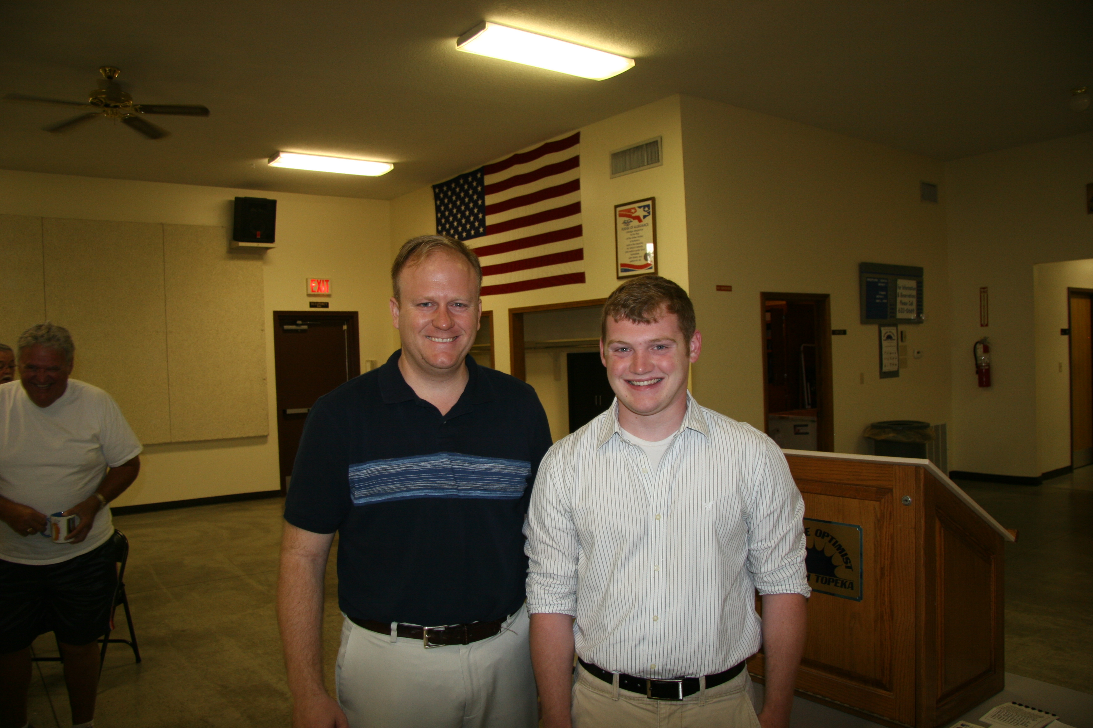 Rep. Mike Burgess Congratulates the 23rd delegate he sponsored to Boys and Girls State